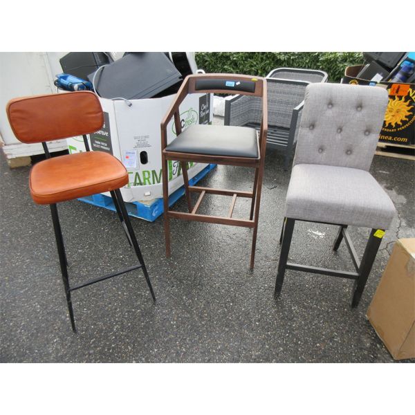 3 Assorted Pub & Counter Height Stools