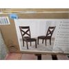 Image 1 : 2-Pack of Brown Dining Chairs w/ Bonded Leather Seats