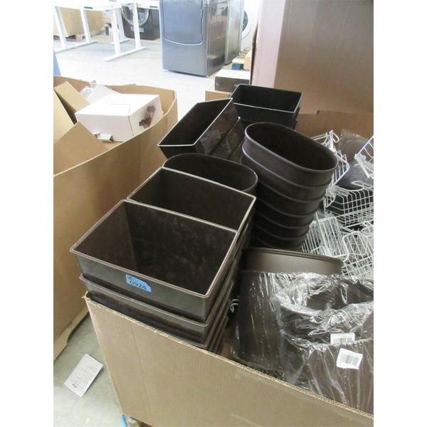 40 New Brown Plastic Trash Baskets