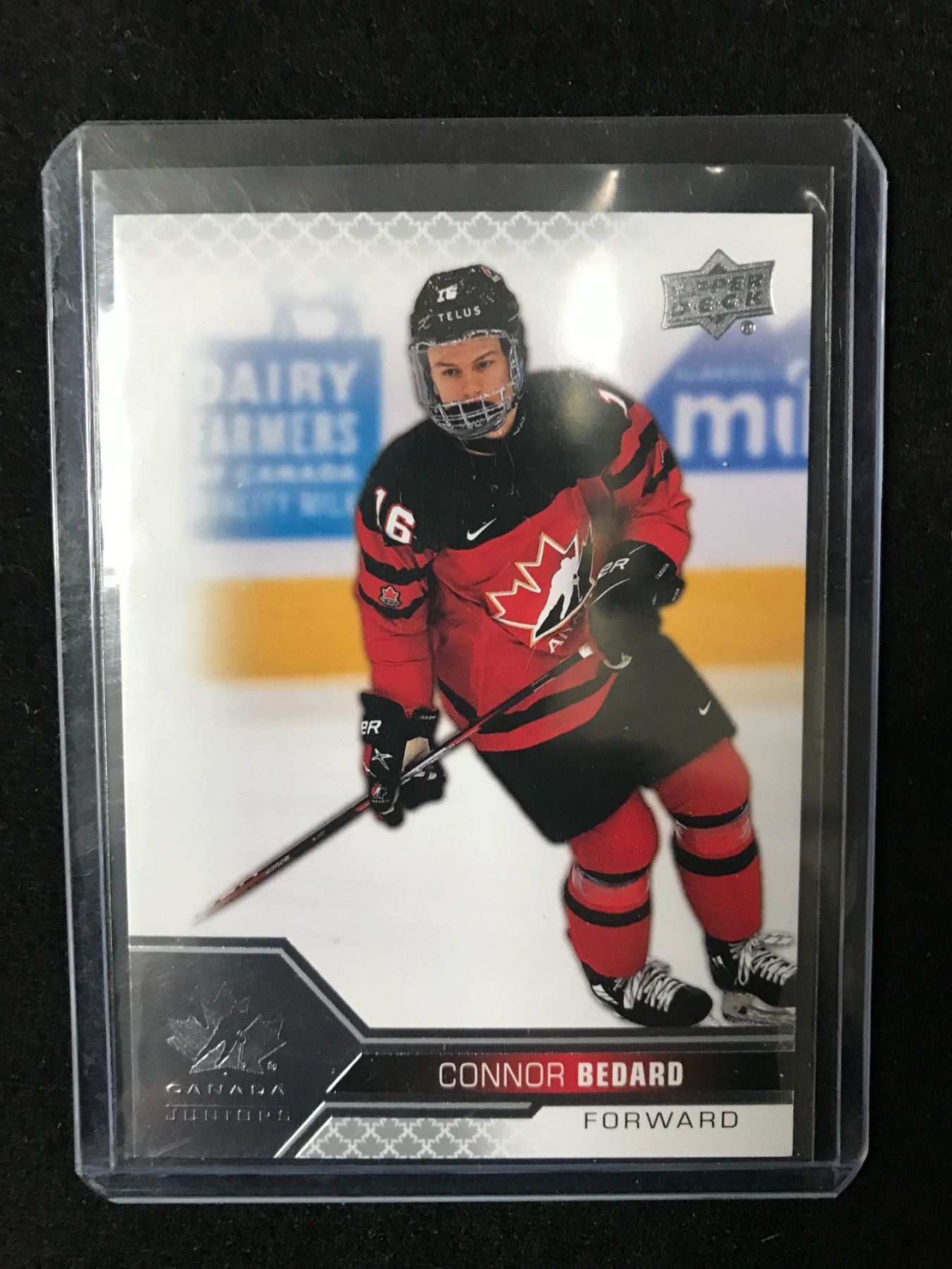 2022 UPPER DECK TEAM CANADA JUNIORS CONNOR BEDARD ROOKIE CARD 2022 UPPER DECK TEAM CANADA JUNIORS CONNOR BEDARD ROOKIE CARD