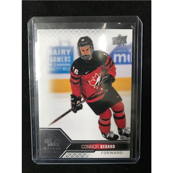 2022 UPPER DECK TEAM CANADA JUNIORS CONNOR BEDARD ROOKIE CARD