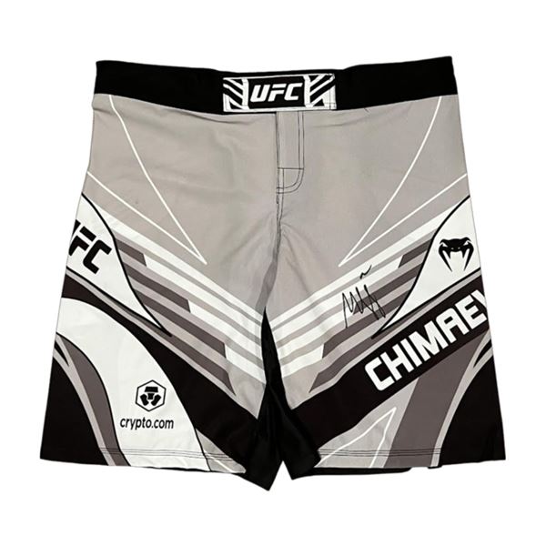 KHAMZAT CHIMAEV SIGNED UFC FIGHT TRUNKS (JSA COA)