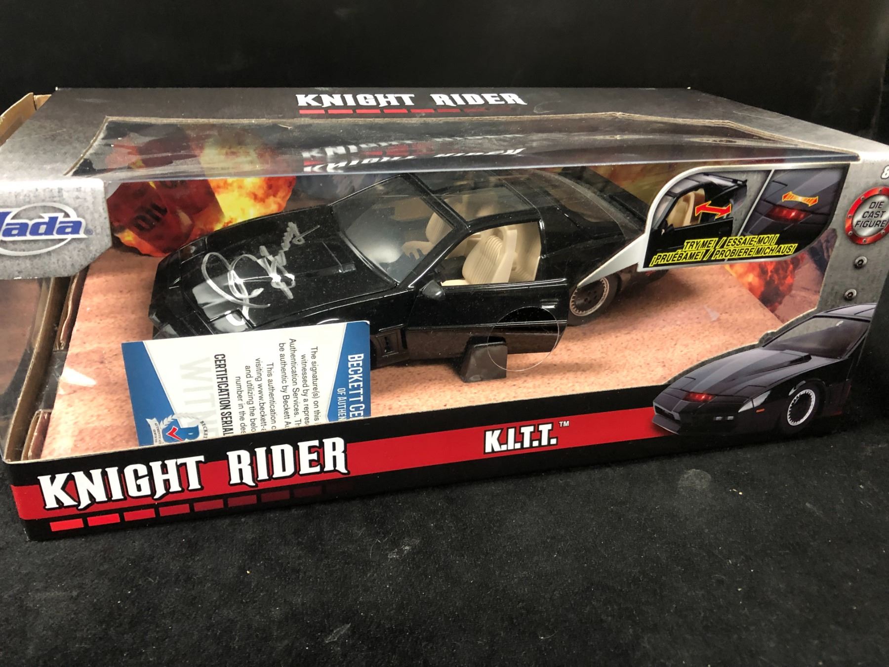 Knight Signature Knight Rider David Hasselhoff Signed Knight Rider KITT Diecast Autograph Beckett BAS ...