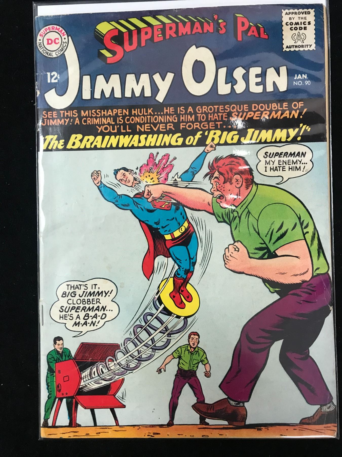 DC COMICS #90 SUPERMAN'S PAL JIMMY OLSEN (THE BRAINWASHING OF 'BIG JIMMY'!)