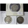 1937, 1937-D And 1938-D Buffalo Nickels