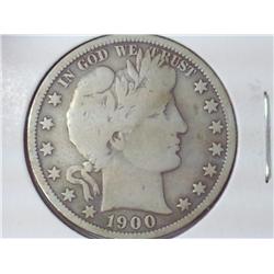 1900 Barber Half Dollar (VG+)