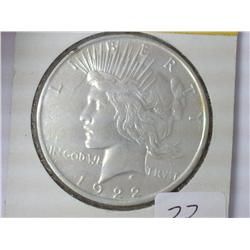 1922-D Peace Silver Dollar