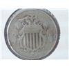 1866 With Rays Shield Nickel