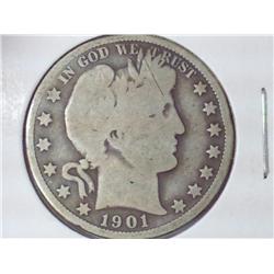 1901-O Barber Half Dollar