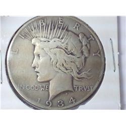 1934 Peace Silver Dollar
