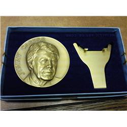Jimmy Carter Bronze Medal With Stand & Box