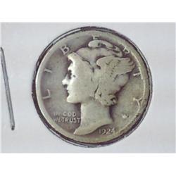 1924 Mercury Dime