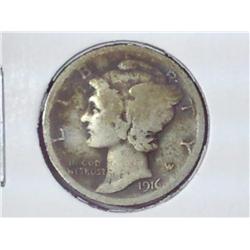 1916 Mercury Dime