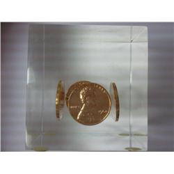 Coin Cube With 5-1964 Lincoln Cents 2"x2"