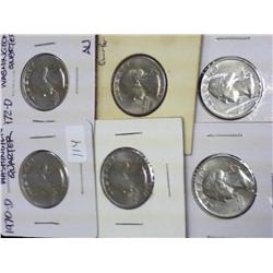 1970-D, 72-D, 76-D, 81-D, 88 And 89 Wash. Quarters