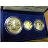 Image 2 : 1986 Statue Of Liberty 3 Coin Set (In Box W/Paper)