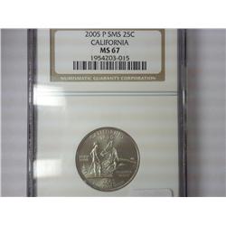 2005-SMS California Quarter NGC MS67
