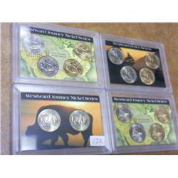4 Westward Journey Nickel Sets (UNC)