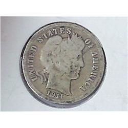 1911-D Barber Dime