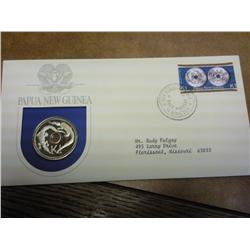 1975 Papua New Guinea FDC W/Proof 1 Kina