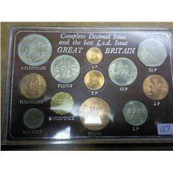 Complete Decimel Issue Of Great Britain (UNC)