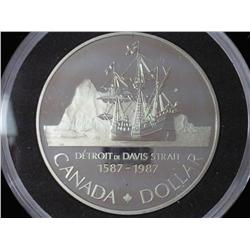 1987 Canada John Davis Silver Dollar (Proof)