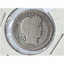 1913 Barber Dime