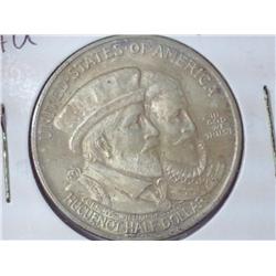 1924 Huguenot-Walloon Half Dollar AU