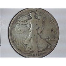 1917-S Reverse Walking Liberty Half Dollar