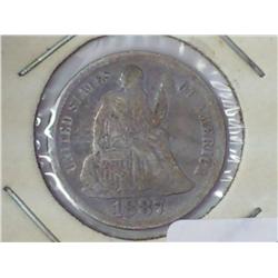 1887 Seated Liberty Dime