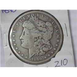 1890-CC Morgan Silver Dollar