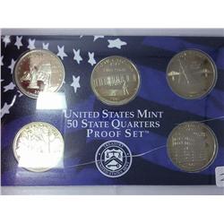 2001 US Mint 50 State Quarters Proof Set (No Box)
