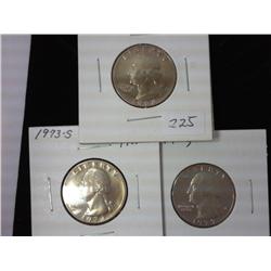 1968-S, 73-S And 79-S Washington Quarters