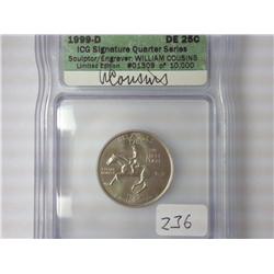 1999-D Delaware Quarter ICG Signature Series