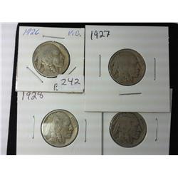 1926, 27, 28 And 29 Buffalo Nicklels