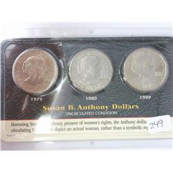 1979, 80 And 81 SBA Dollars (UNC)