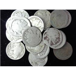 20 Undated Buffalo Nickels