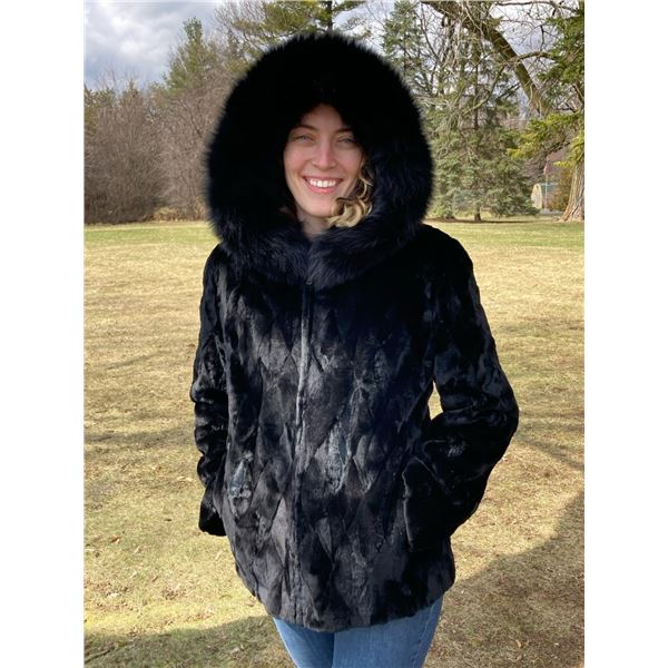 Black Sheared Mink Coat