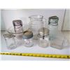 Image 2 : Lot of Assorted antique Glass jars, water pitcher & bowl