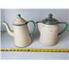 Image 1 : 2 Antique enamel tea pots