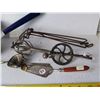 Image 2 : Lot of antique Kitchen tools - Egg beater, pea strainer, etc.