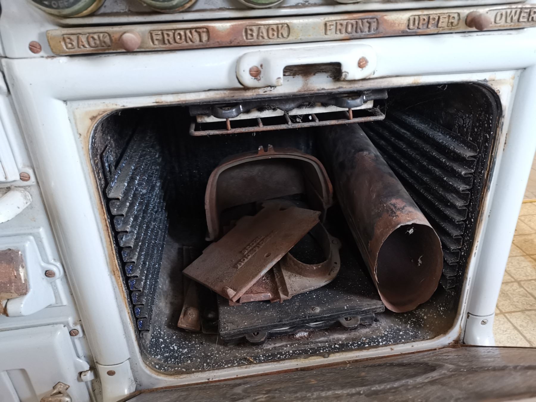 Antique McClary wood & electric cook stove (one of the first models