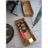 Image 8 : Antique Auto Knitter + old wooden wine box