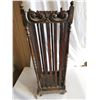Image 2 : Antique Wooden Cane Holder - 29"H x 12"diameter