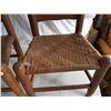 Image 5 : 2 Antique  children chairs with woven seats (seat height = 12"H, overall height 27"H)