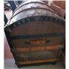 Image 4 : 1800's Fashion Steamers Trunk -wooden & leather - 36"x30"x22  (CONTENTS NOT SOLD WITH TRUNK)