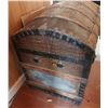 Image 5 : 1800's Fashion Steamers Trunk -wooden & leather - 36"x30"x22  (CONTENTS NOT SOLD WITH TRUNK)