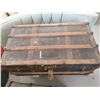 Image 9 : Antique 1800's Steamer Trunk (36.5"x21"x15.75")