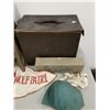 Image 5 : Antique Chapman's Empty Hat box + Vintage swimming cap, + Woven basket -damaged