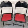 Image 1 : 2 Antique metal folding chairs - 31" high